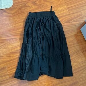 Black vintage 90s prairie skirt